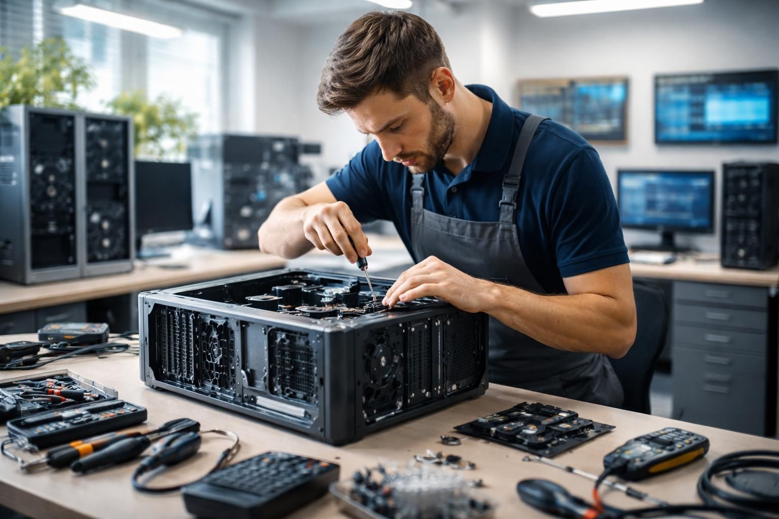 découvrez nos solutions rapides et efficaces pour la réparation d'ordinateurs à tours. diagnostic précis, intervention rapide et service fiable pour remettre votre pc en état.