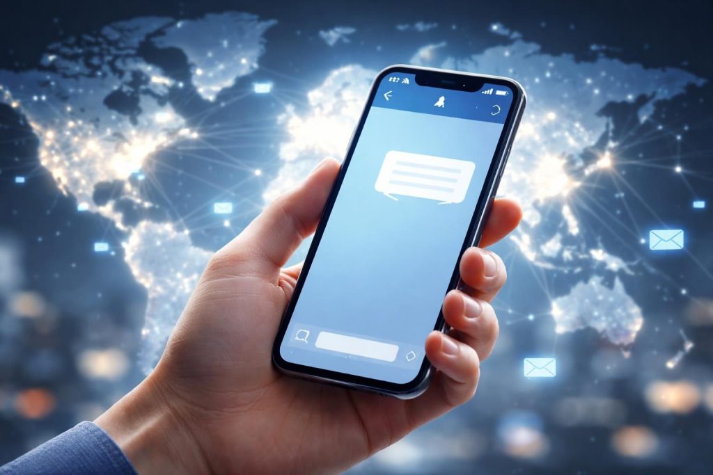 envoyez un sms en ligne facilement et rapidement vers le monde entier. service sécurisé et accessible 24/7 pour rester connecté avec vos proches partout dans le monde.